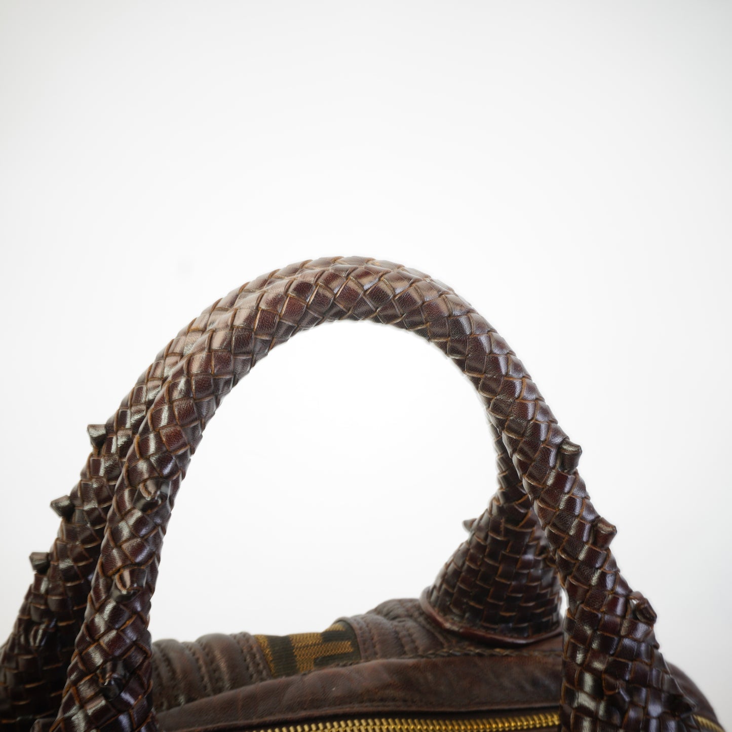 Fendi Zucca Brown Spy Bag GHW Medium