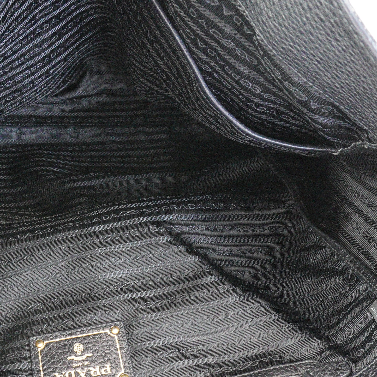 Prada Vitello Daino Leather Shopping Tote Bag Black Large GHW