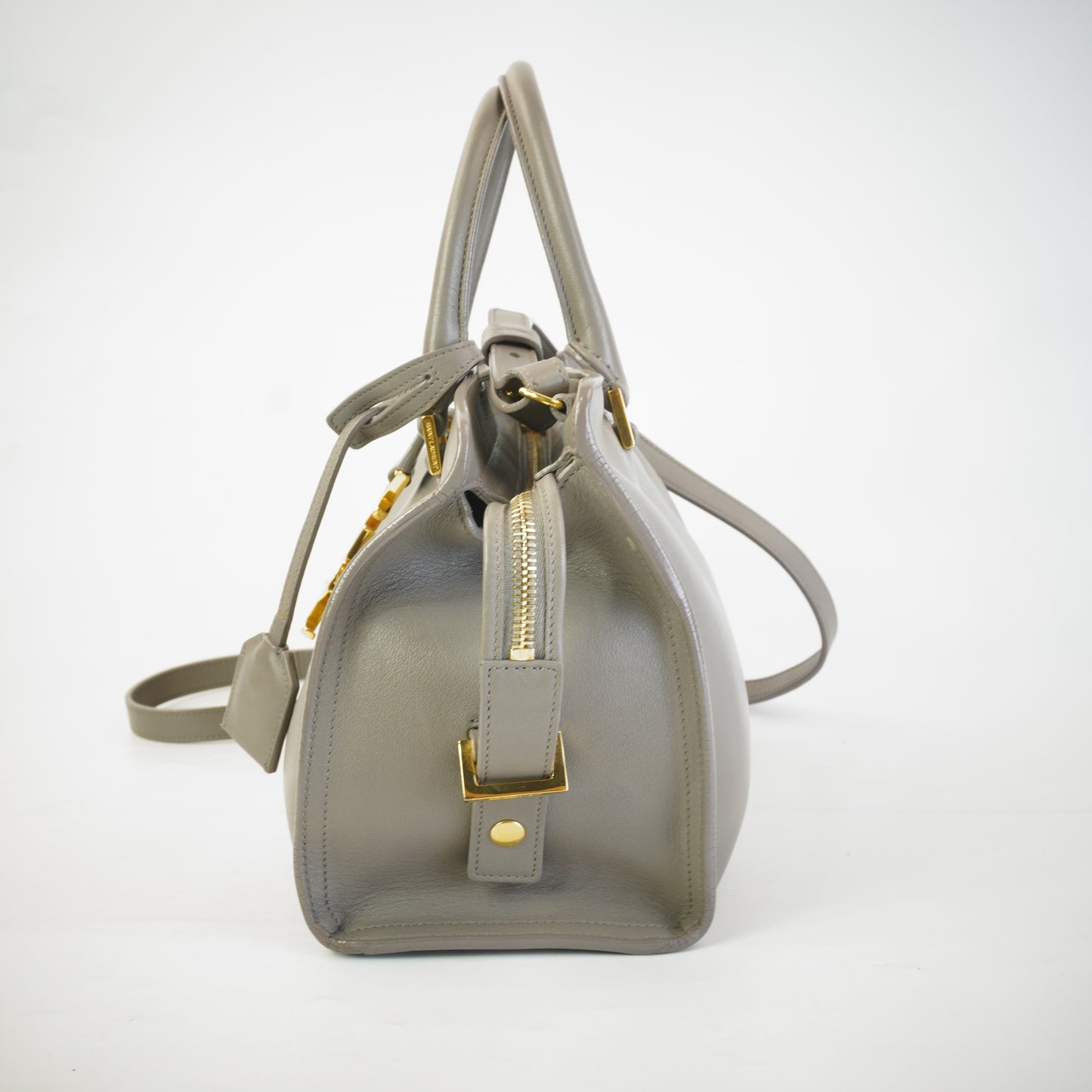YSL	Cabas Monogram Grey Calfskin GHW Medium