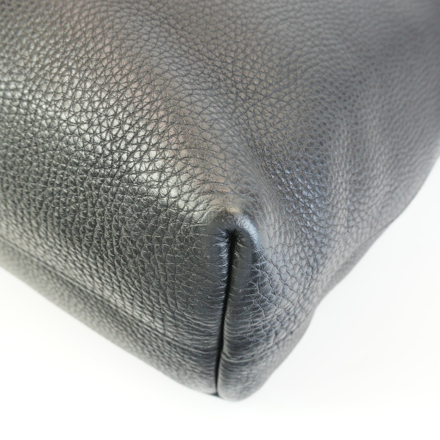 Prada Vitello Daino Leather Shopping Tote Bag Black Large GHW
