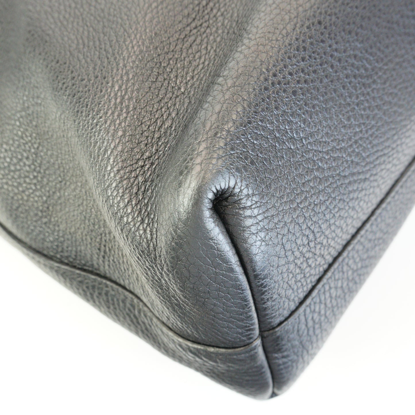 Prada Vitello Daino Leather Shopping Tote Bag Black Large GHW