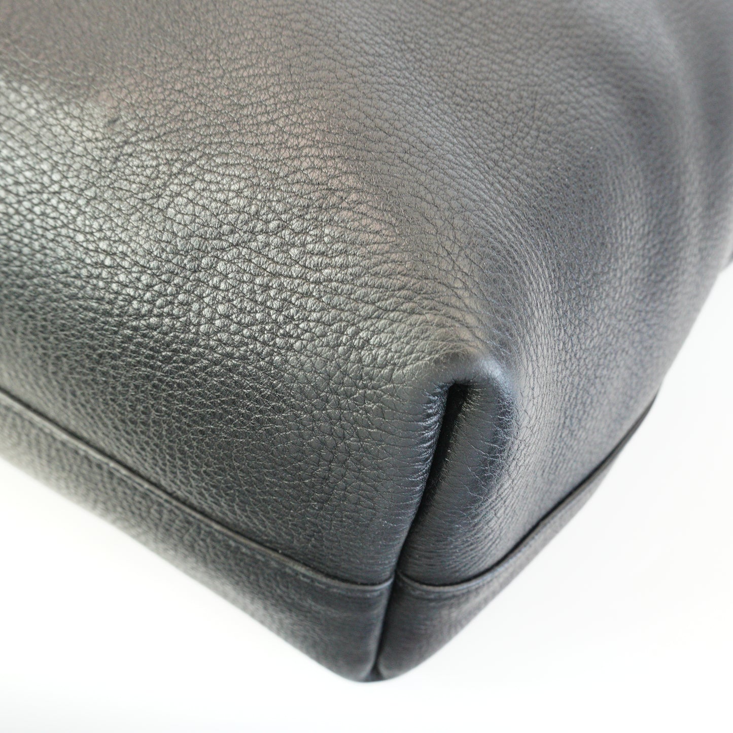 Prada Vitello Daino Leather Shopping Tote Bag Black Large GHW