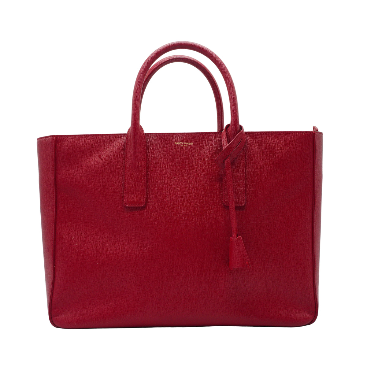 YSL	Museum Tote Bag Red Large GHW