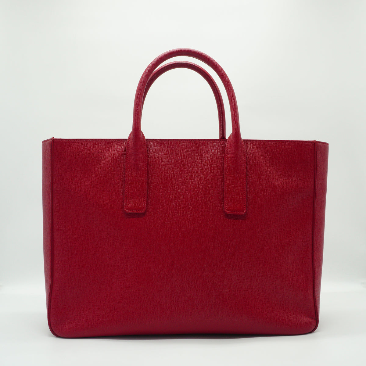 YSL	Museum Tote Bag Red Large GHW