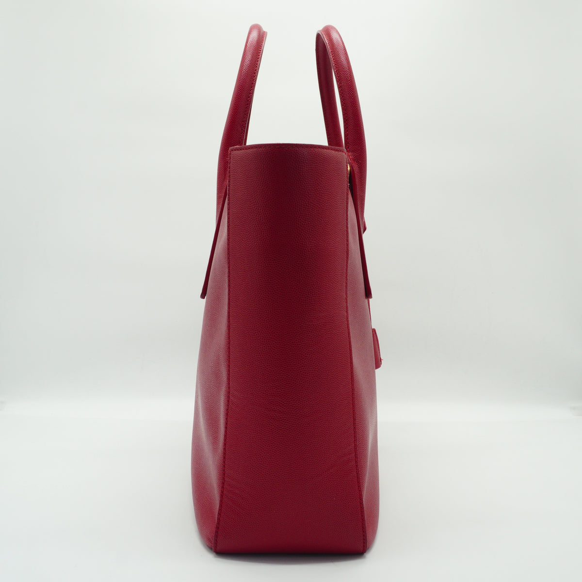 YSL	Museum Tote Bag Red Large GHW