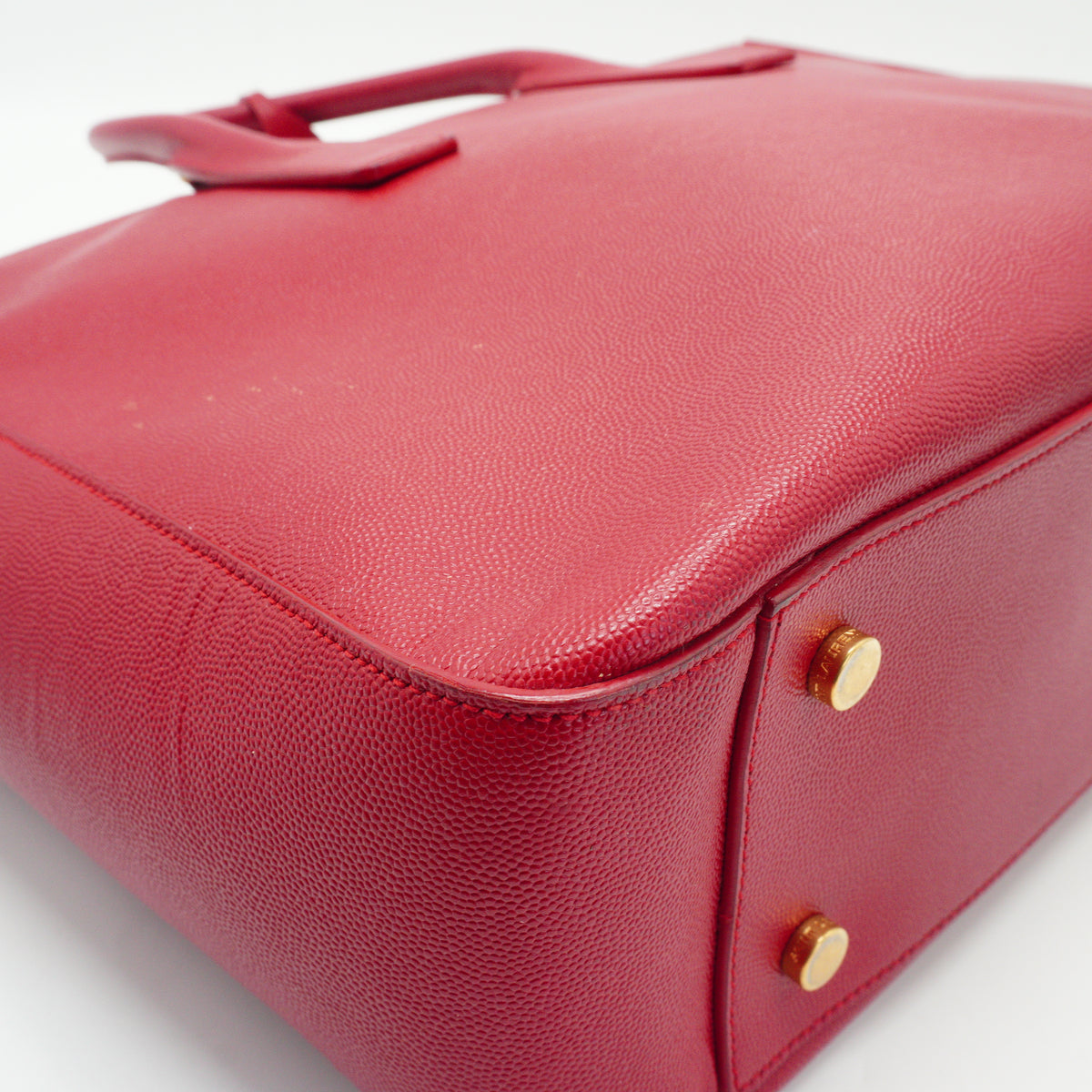 YSL	Museum Tote Bag Red Large GHW