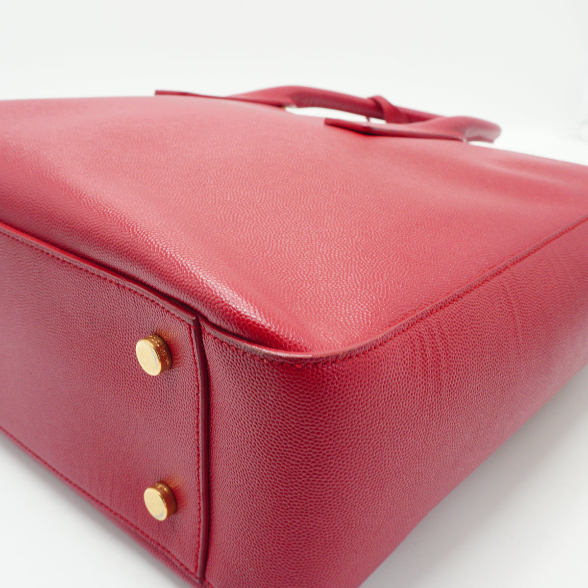 YSL	Museum Tote Bag Red Large GHW