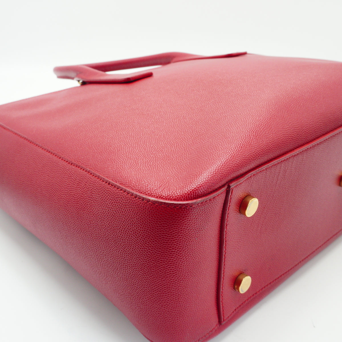 YSL	Museum Tote Bag Red Large GHW
