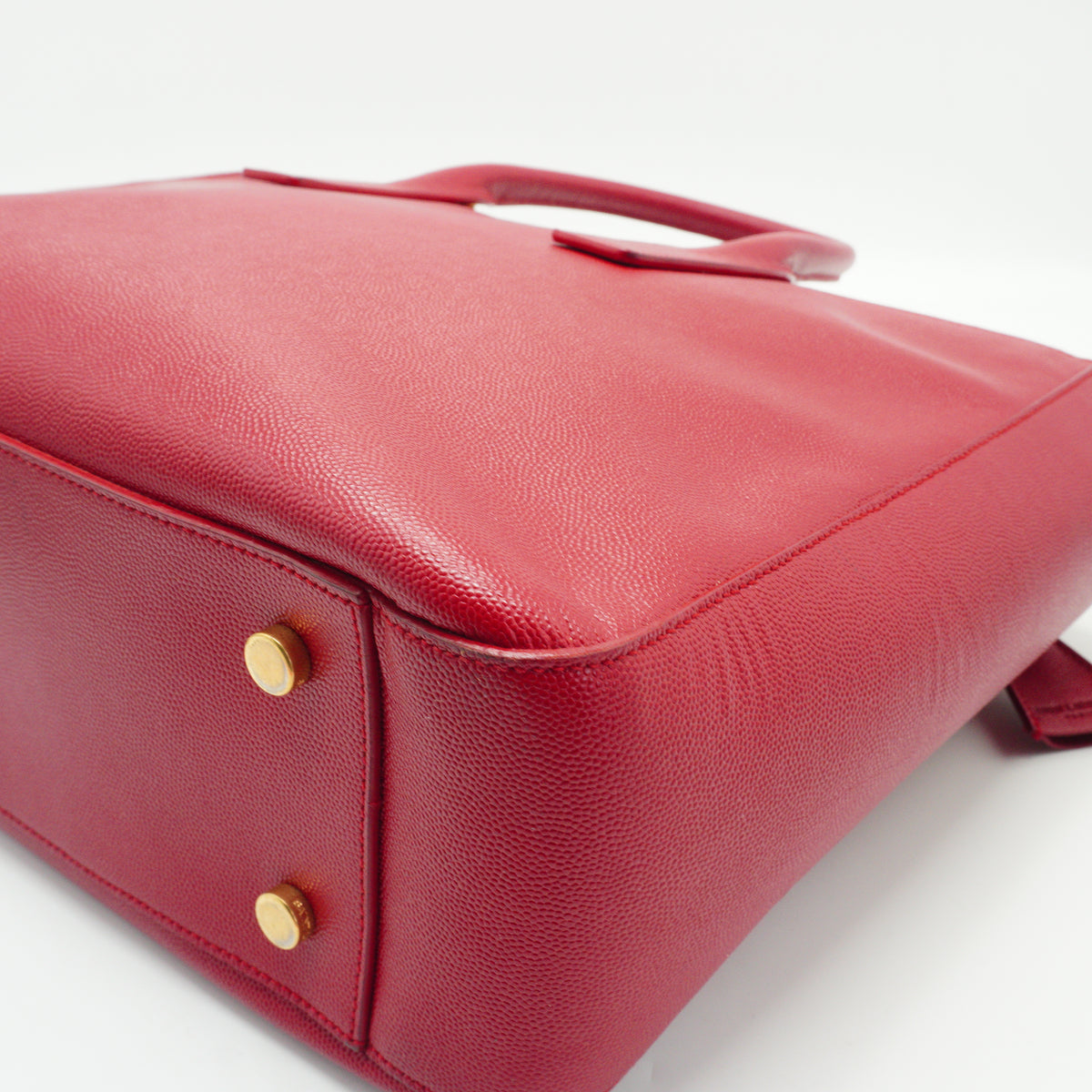 YSL	Museum Tote Bag Red Large GHW