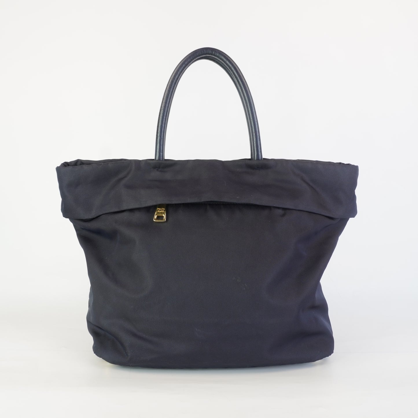 Prada BN2531 Tessuto Nylon Convertible Shopping Medium Tote Blue GHW