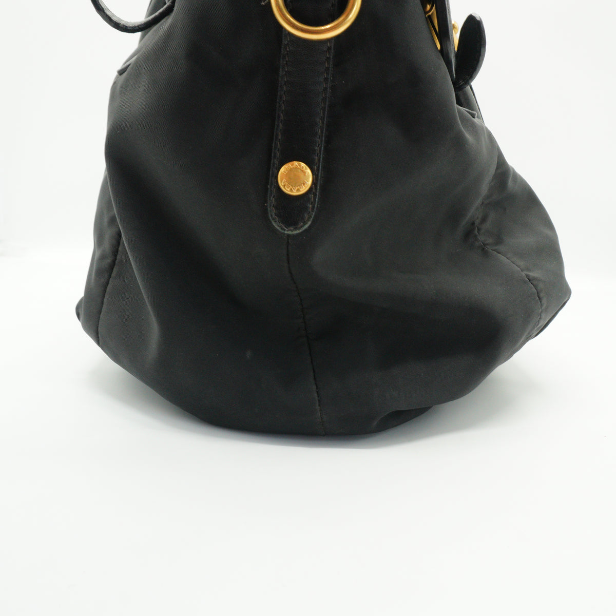 Prada	Tessuto Nylon Two Way Shoulder Bag Black Medium GHW