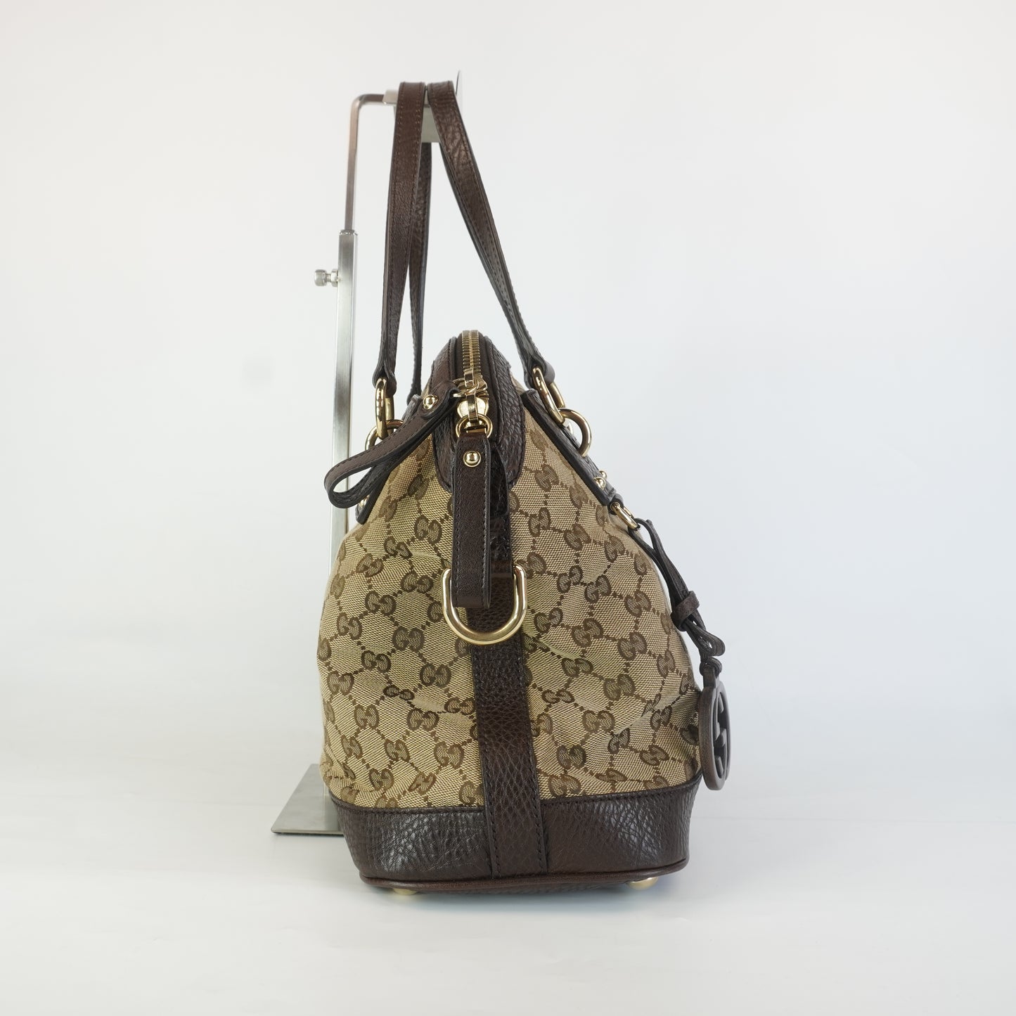 Gucci Medium GG Canvas Charm Dome Satchel