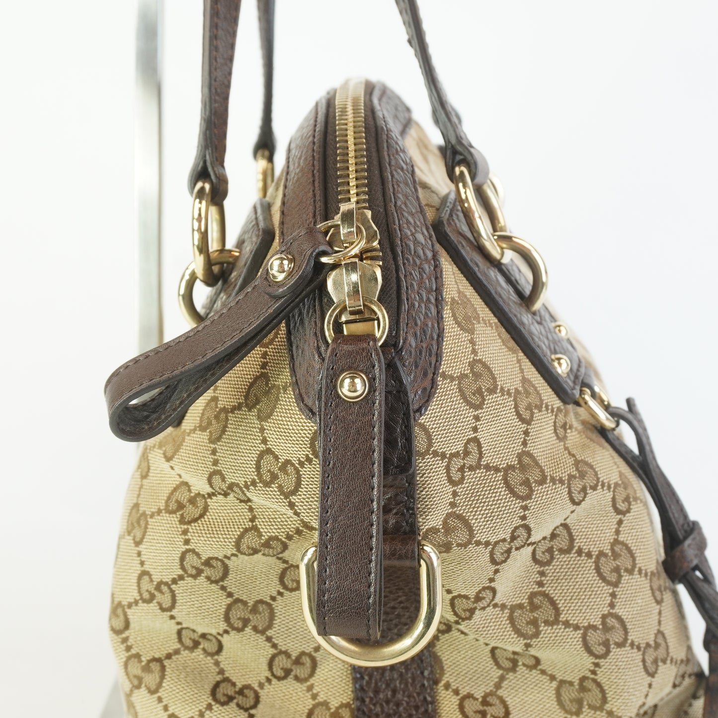 Gucci Medium GG Canvas Charm Dome Satchel