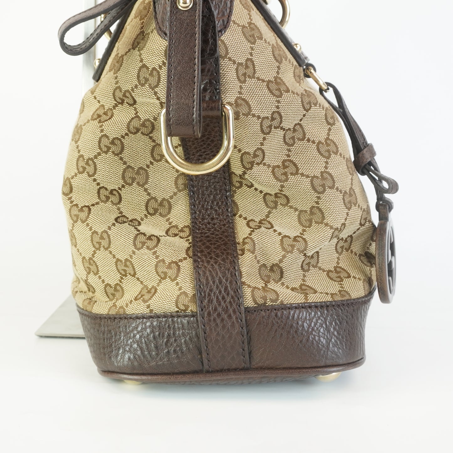 Gucci Medium GG Canvas Charm Dome Satchel