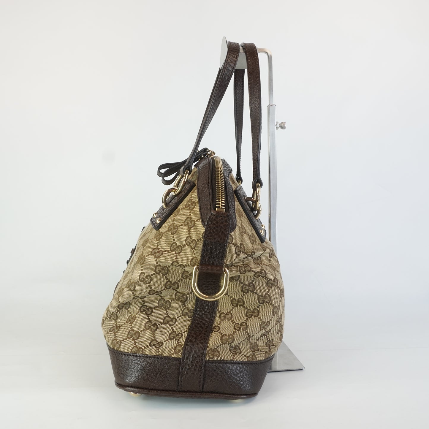 Gucci Medium GG Canvas Charm Dome Satchel
