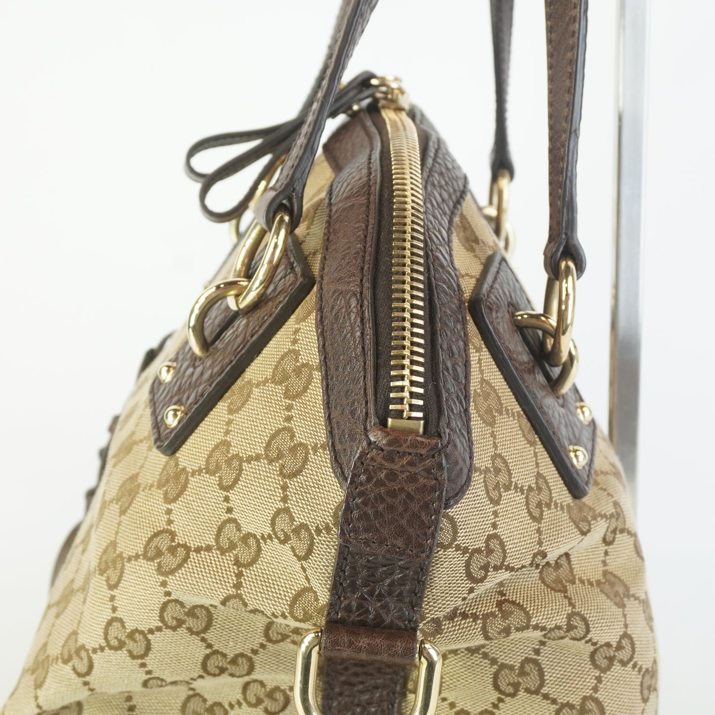 Gucci Medium GG Canvas Charm Dome Satchel