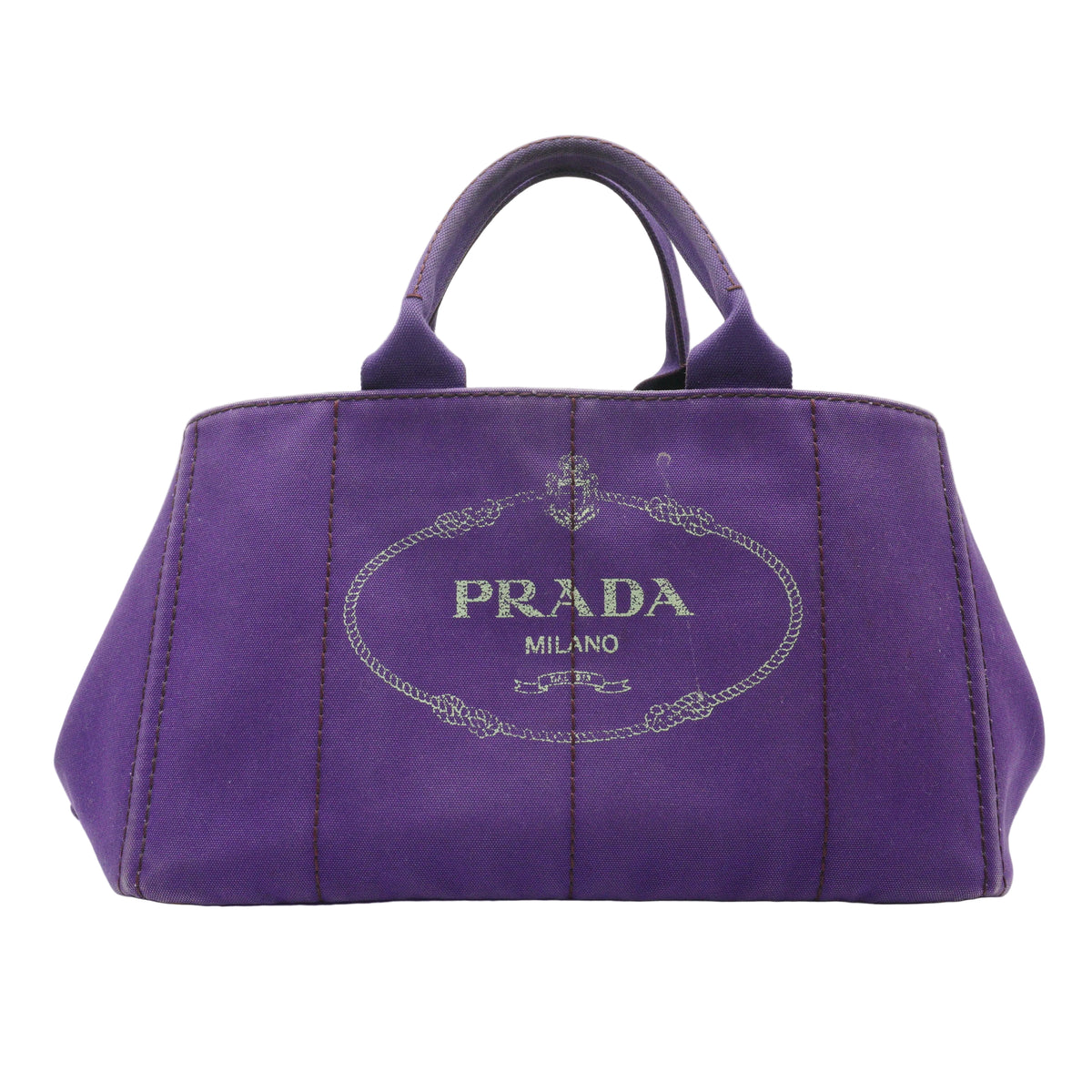 Prada	Canapa Canvas Logo Tote Bag Large Purple GHW