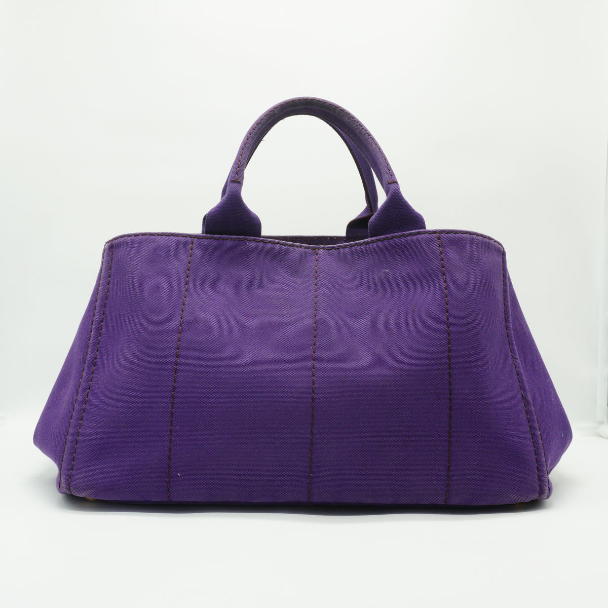 Prada	Canapa Canvas Logo Tote Bag Large Purple GHW
