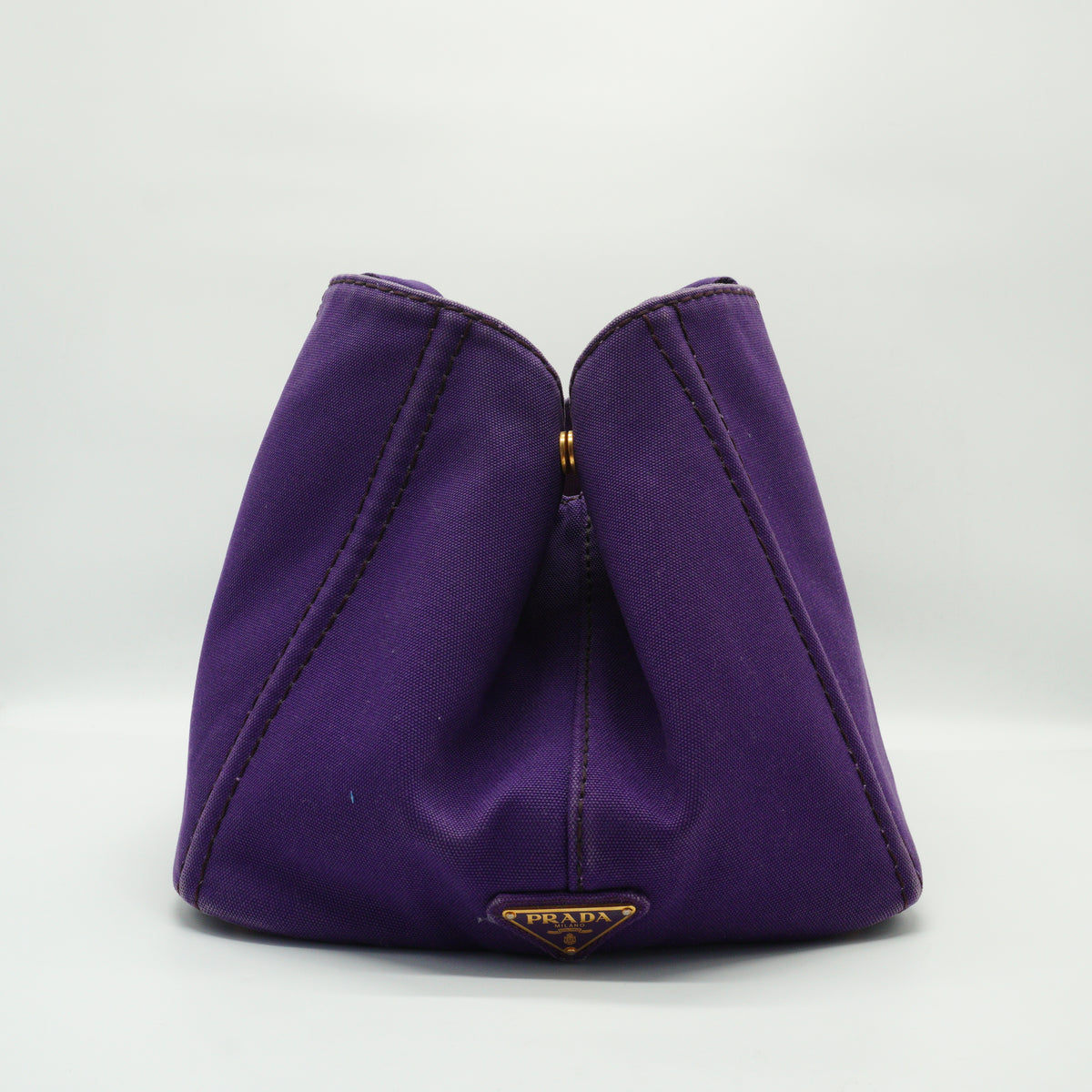 Prada	Canapa Canvas Logo Tote Bag Large Purple GHW