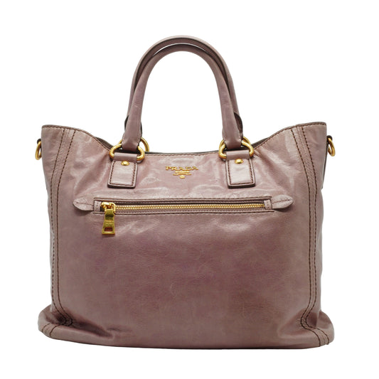 Prada	Vitello Shine Pocket Tote Bag Large GHW