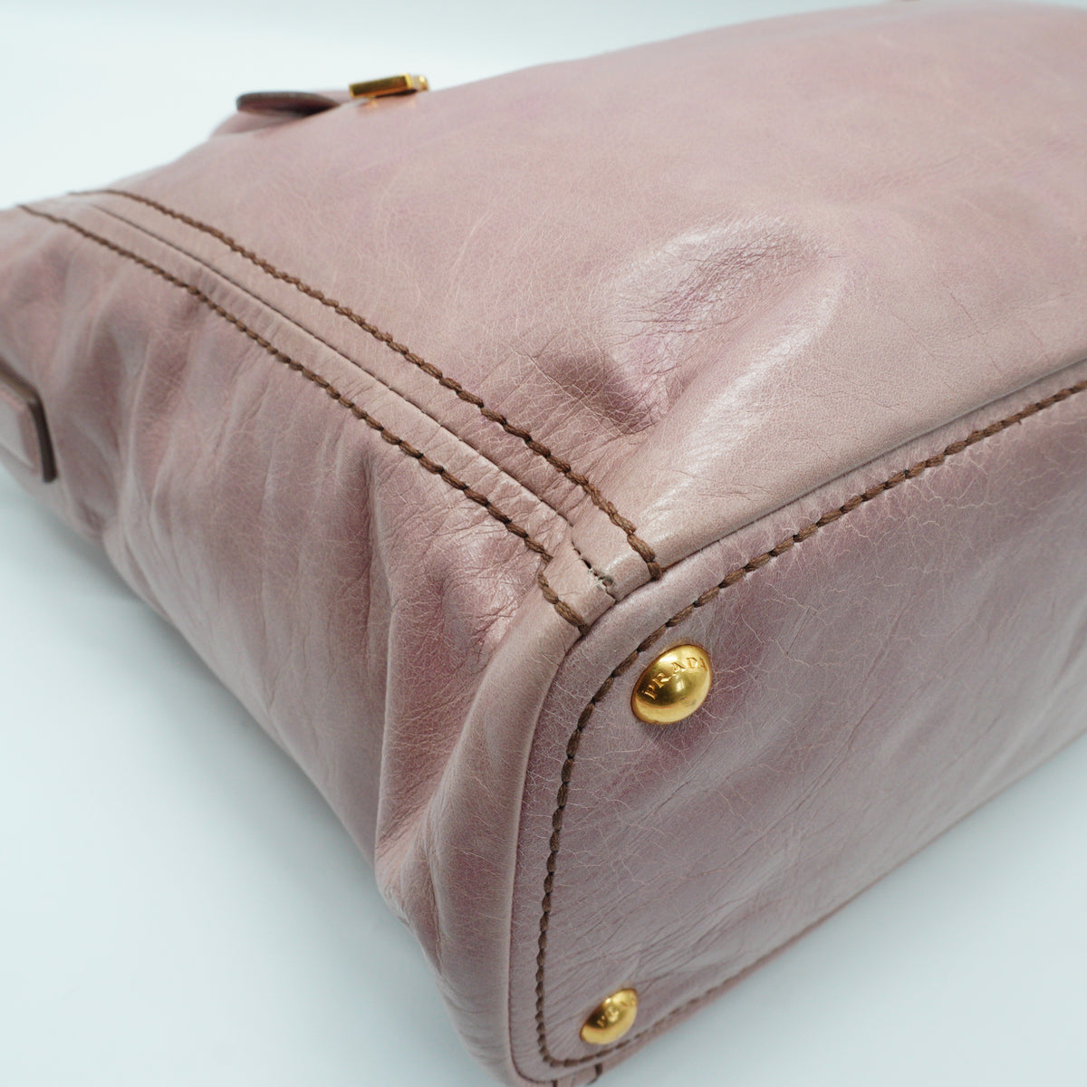 Prada	Vitello Shine Pocket Tote Bag Large GHW