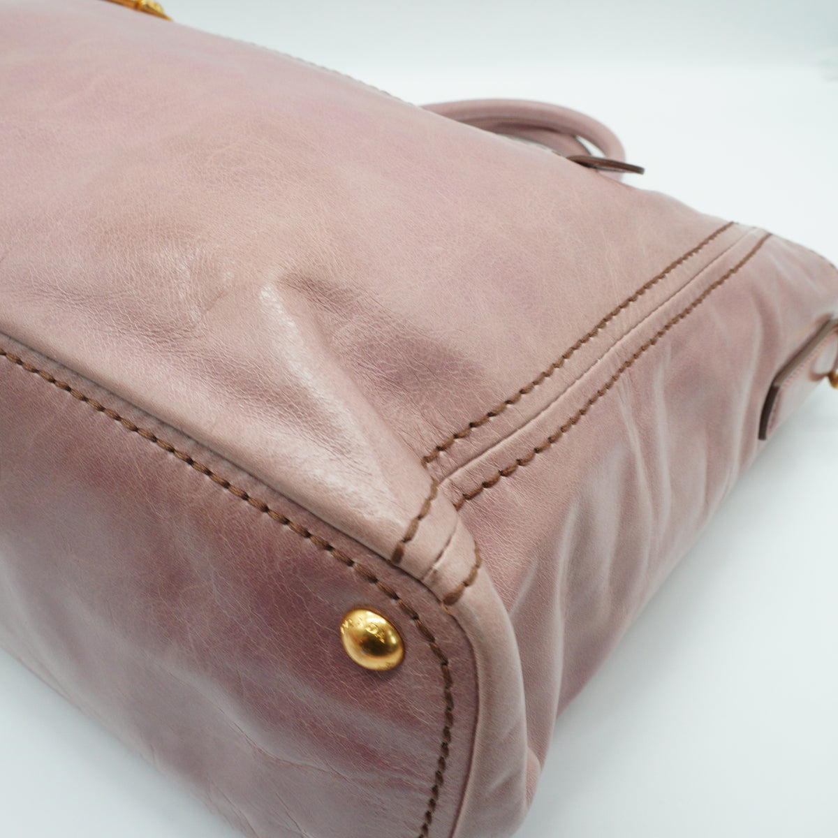 Prada	Vitello Shine Pocket Tote Bag Large GHW