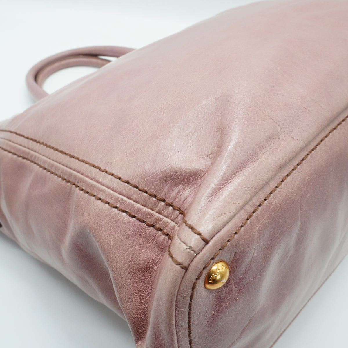 Prada	Vitello Shine Pocket Tote Bag Large GHW
