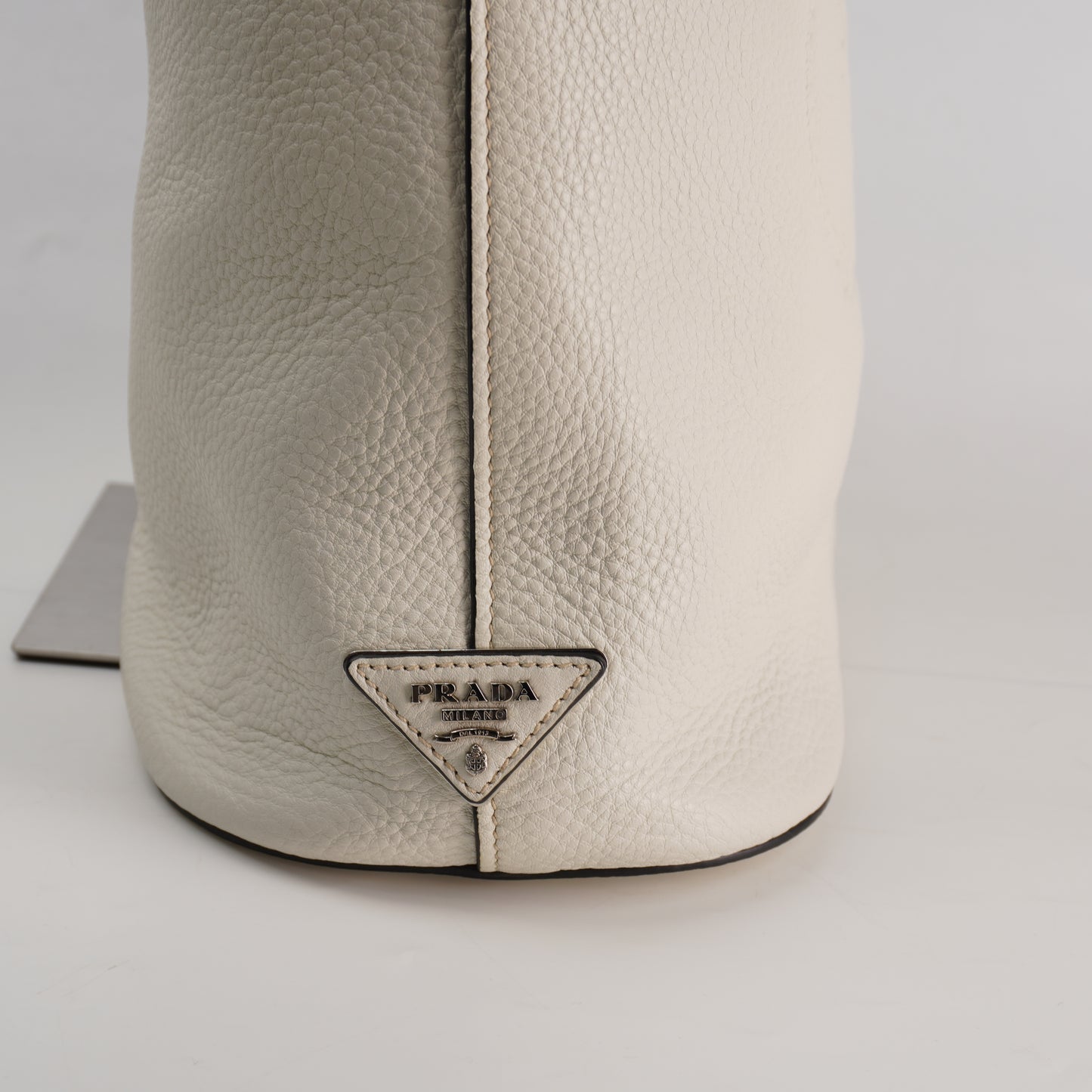 Prada Vitello Bucket White