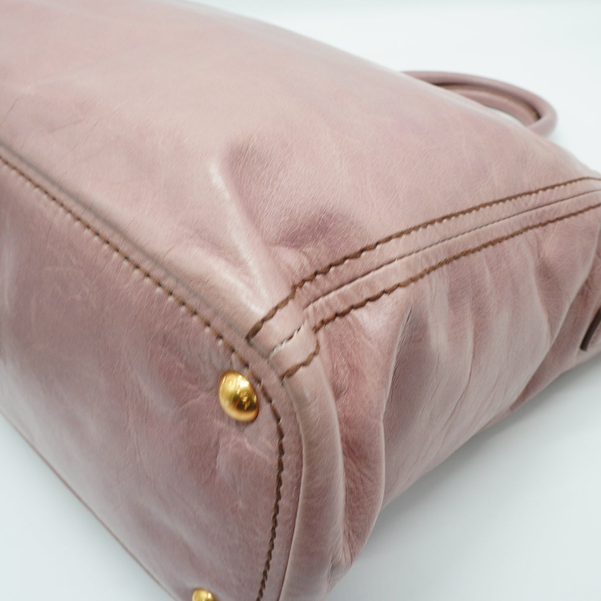 Prada	Vitello Shine Pocket Tote Bag Large GHW