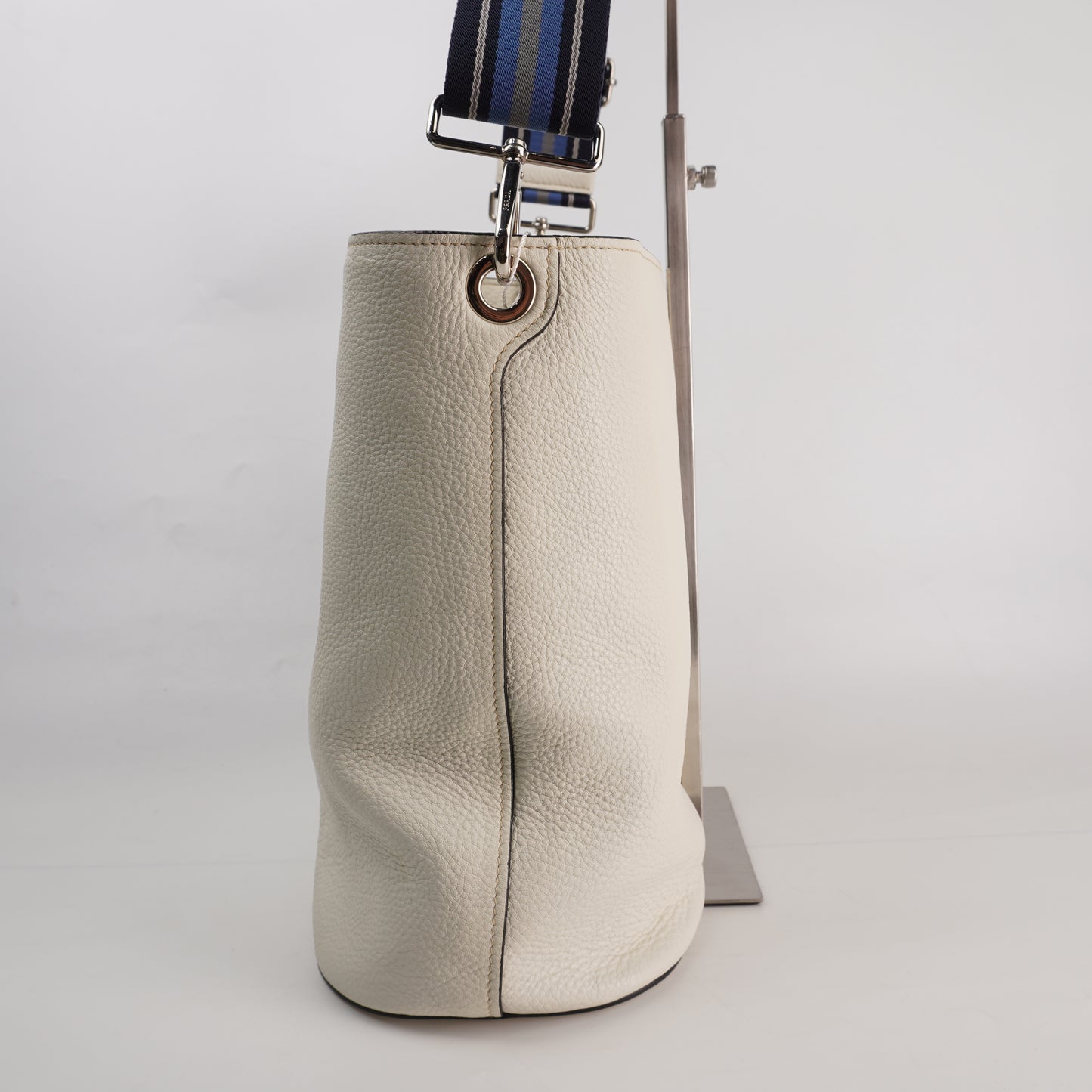 Prada Vitello Bucket White