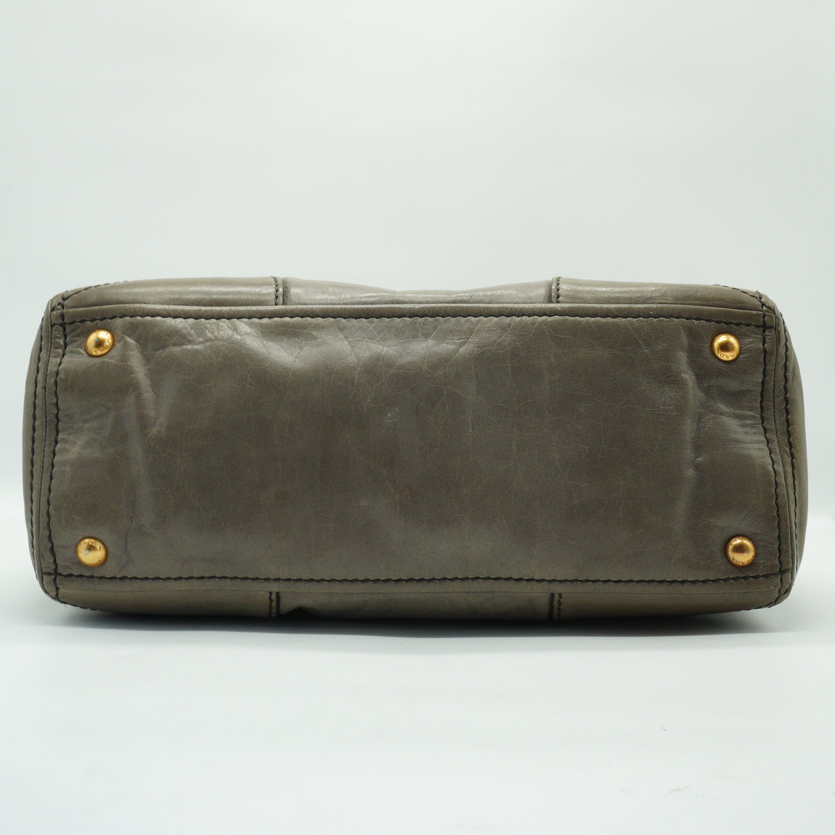 Prada	Vitello Shine Bauletto Bag Large GHW