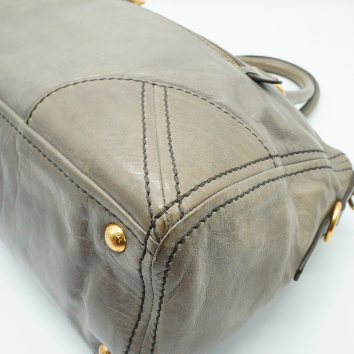 Prada	Vitello Shine Bauletto Bag Large GHW
