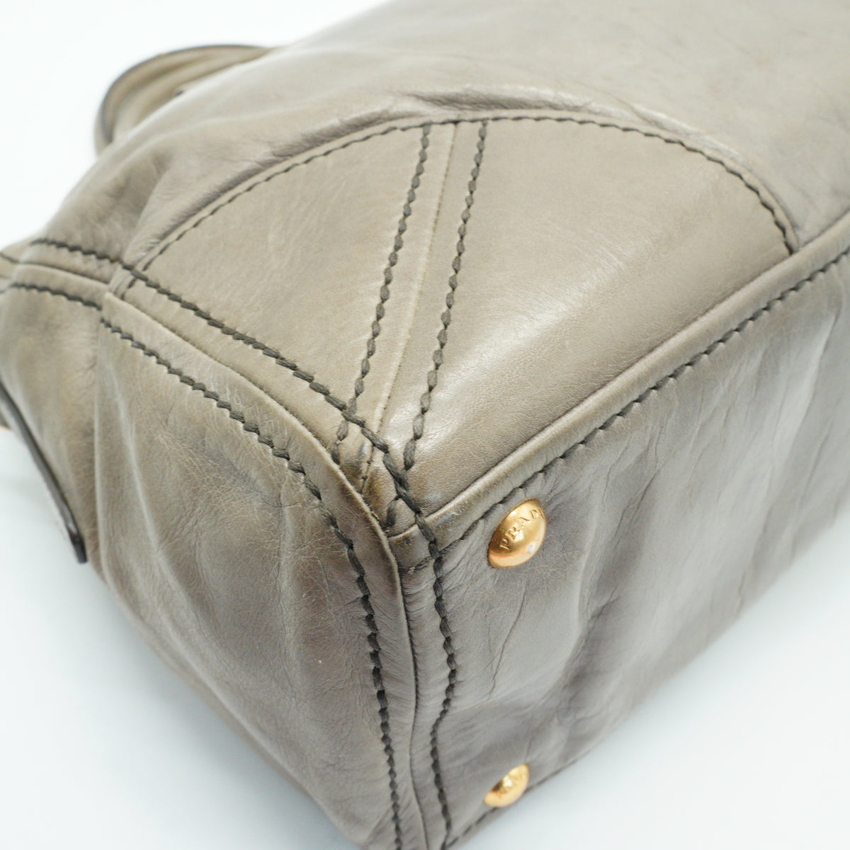 Prada	Vitello Shine Bauletto Bag Large GHW