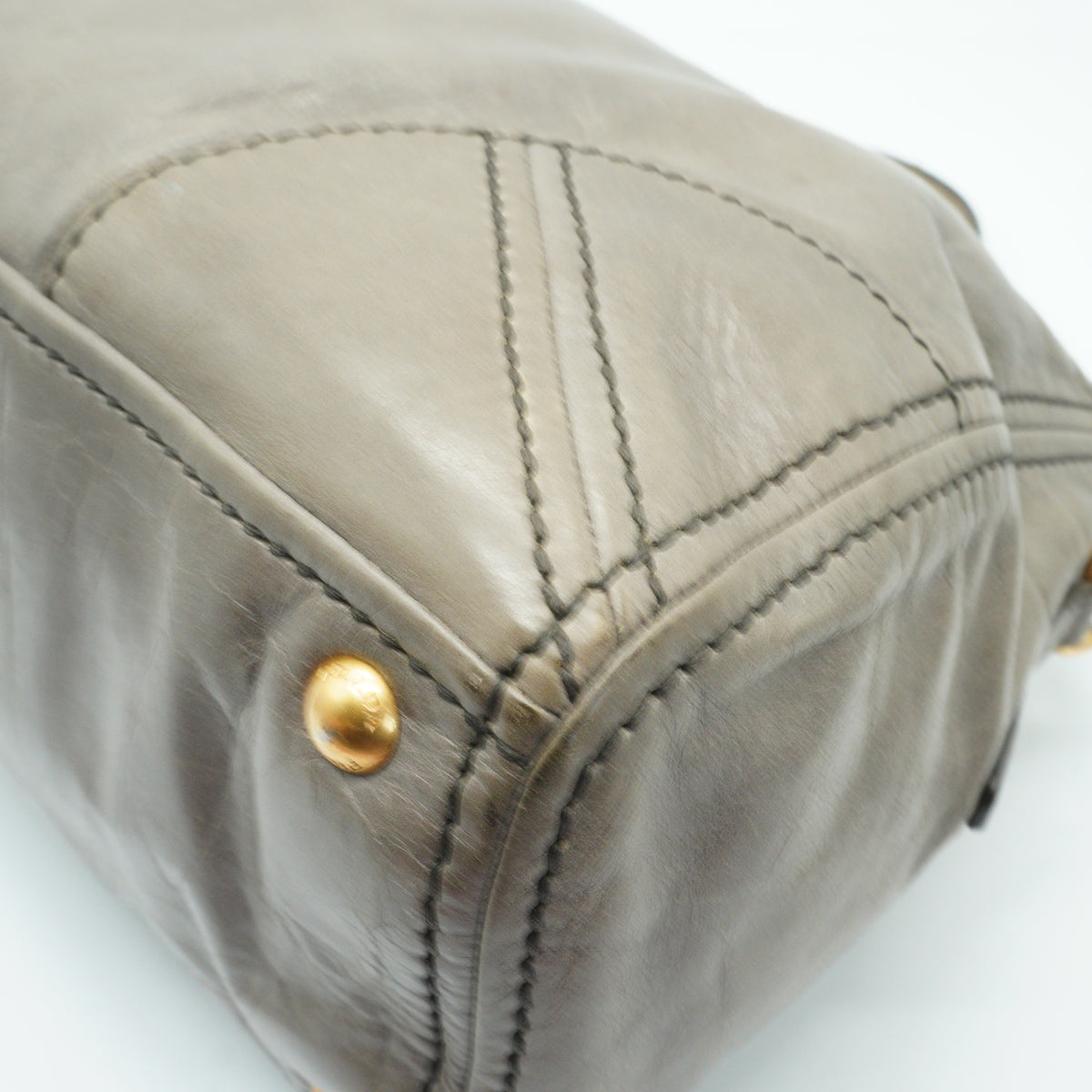 Prada	Vitello Shine Bauletto Bag Large GHW
