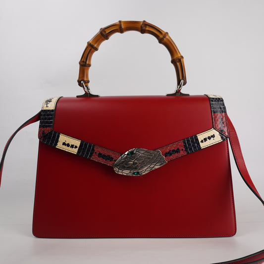 Gucci Lilith-red Bamboo Top Handle