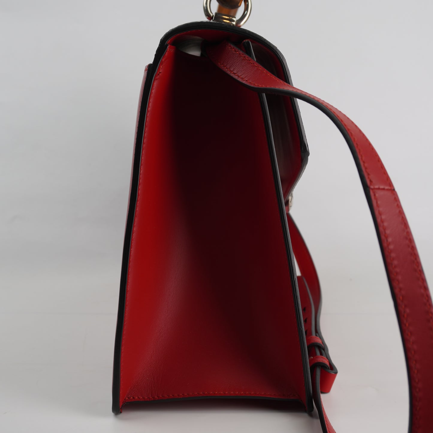 Gucci Lilith-red Bamboo Top Handle