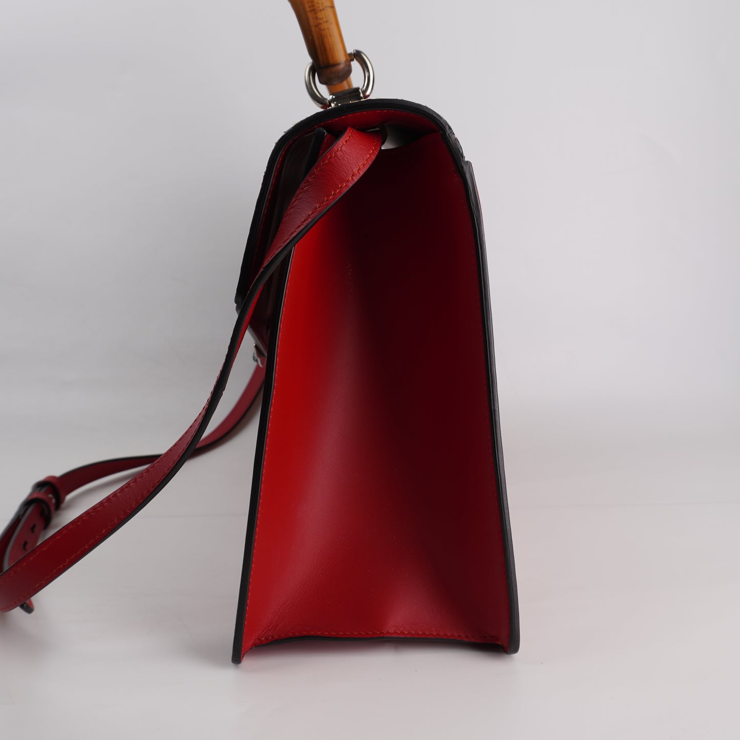 Gucci Lilith-red Bamboo Top Handle
