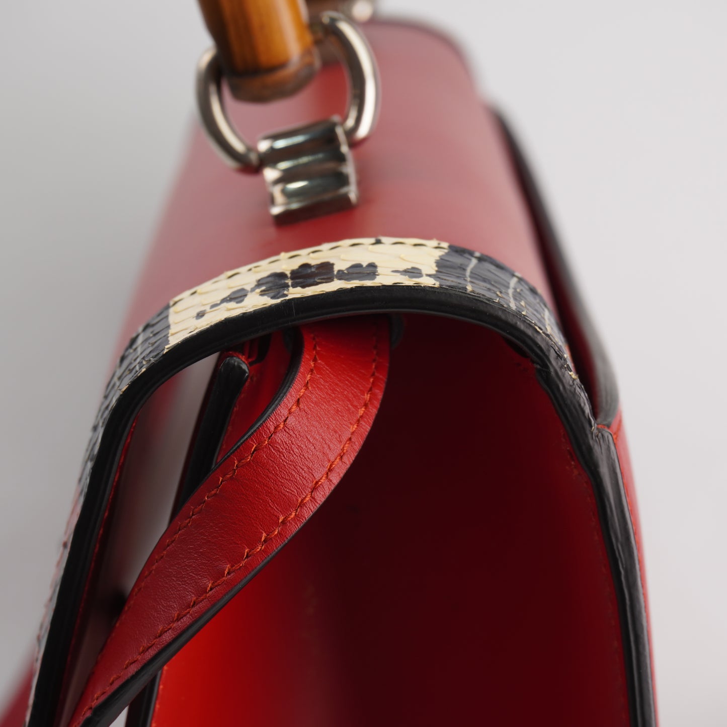 Gucci Lilith-red Bamboo Top Handle