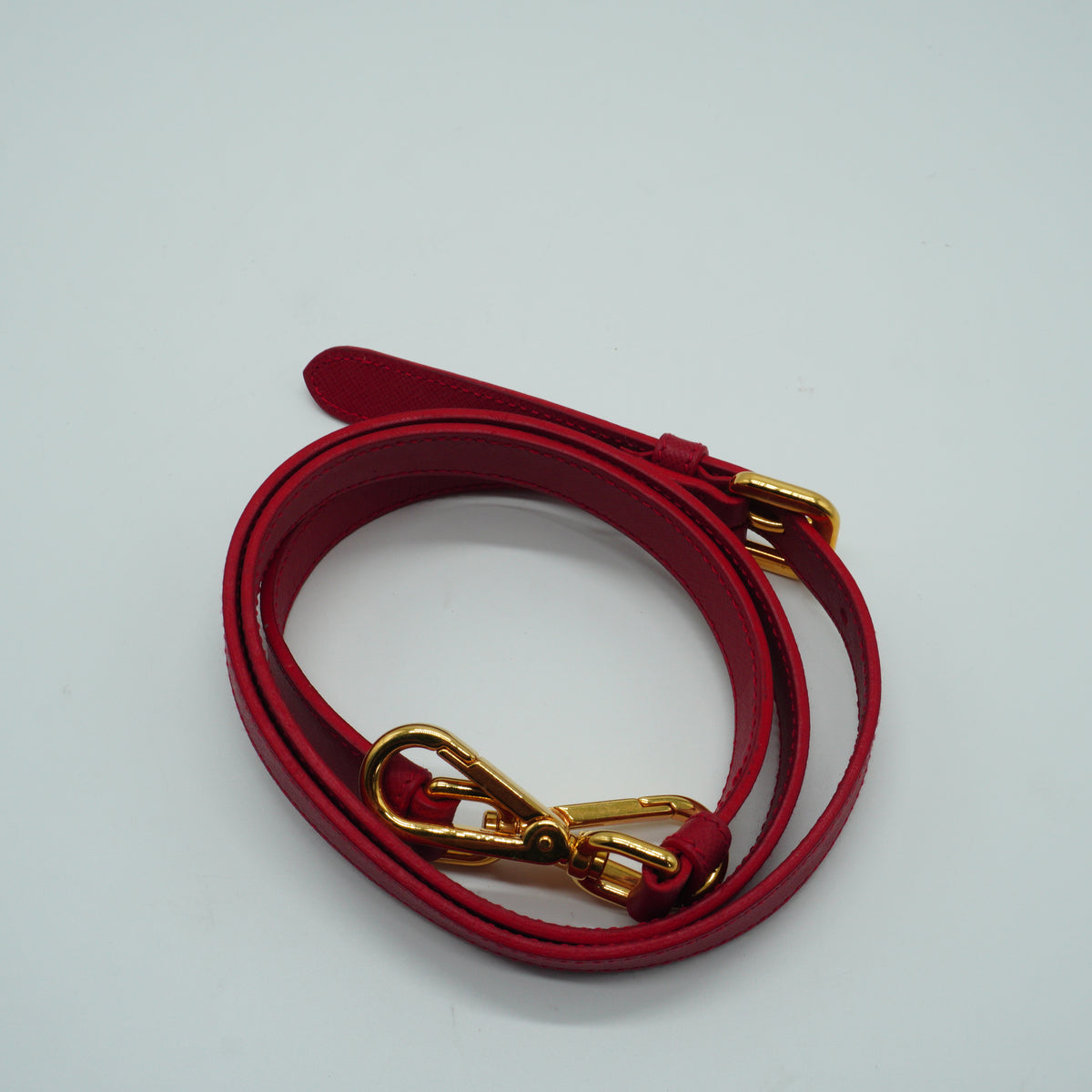 Prada	Saffiano Lux Boston Red Bag Medium GHW