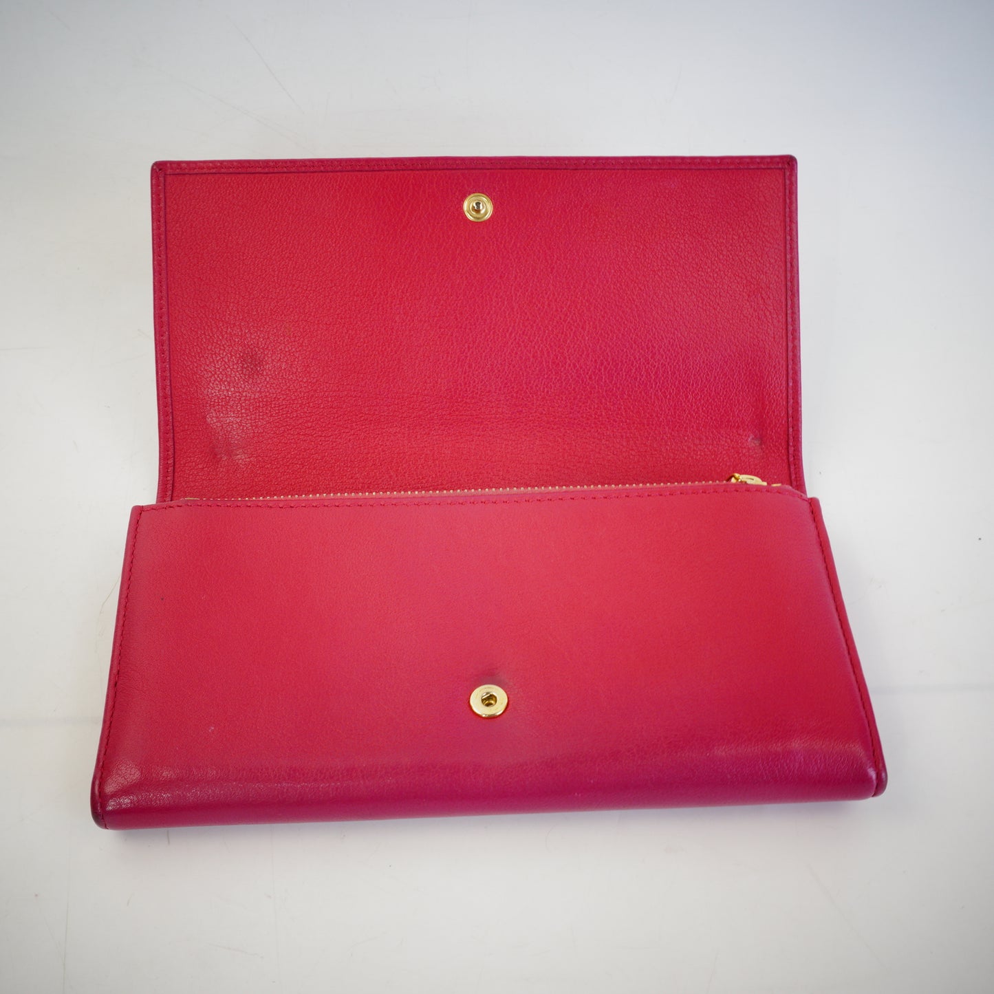 YSL	Belle De Jour Patent Wallet Pink GHW