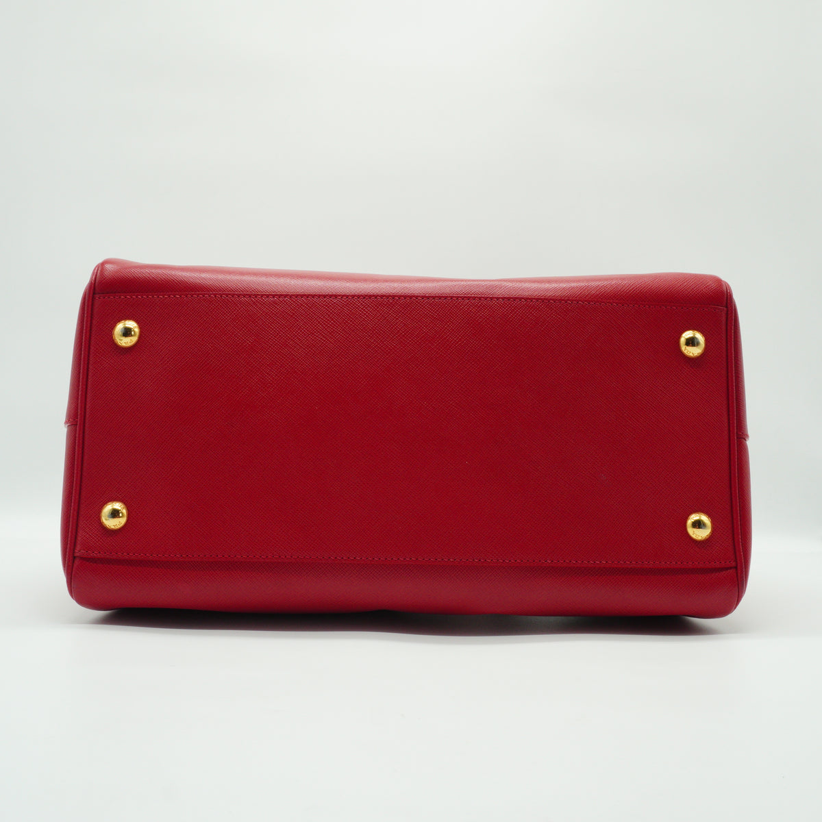 Prada	Saffiano Lux Boston Red Bag Medium GHW