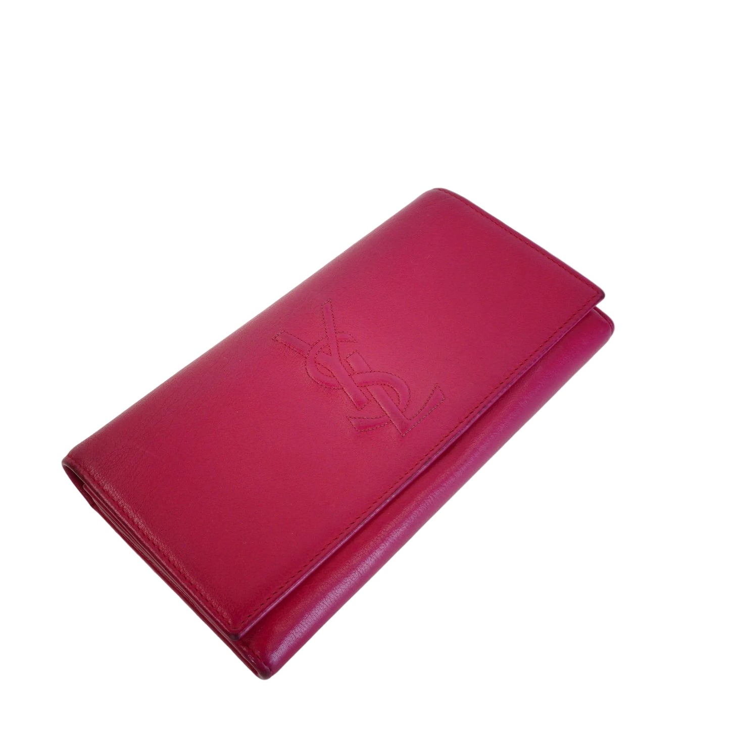 YSL	Belle De Jour Patent Wallet Pink GHW