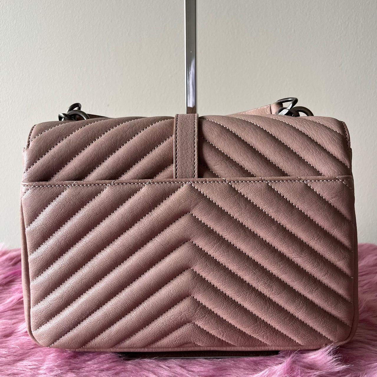 YSL College Pink Beige – 6.3"H x 9.4"L x 2.8"W
