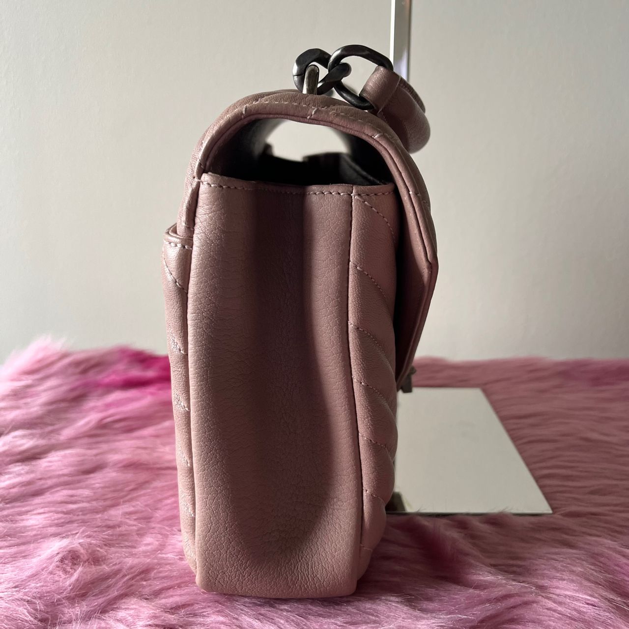 YSL College Pink Beige – 6.3"H x 9.4"L x 2.8"W
