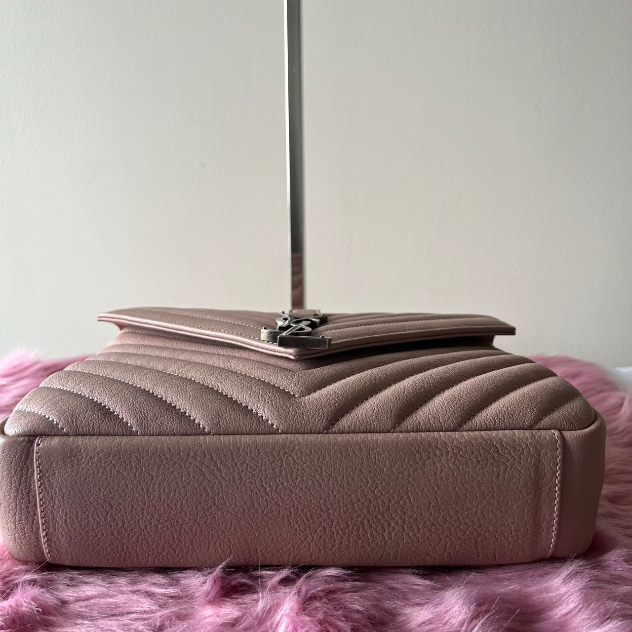 YSL College Pink Beige – 6.3"H x 9.4"L x 2.8"W