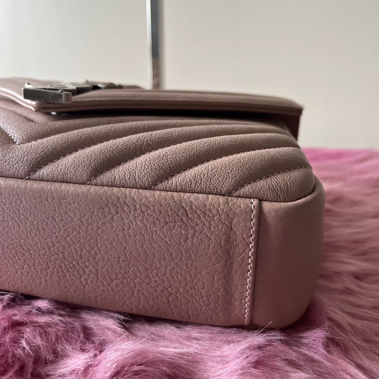 YSL College Pink Beige – 6.3"H x 9.4"L x 2.8"W