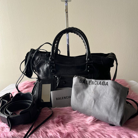 Balenciaga City Croc Matte Medium Black – 9.4"H x 15"L x 5.5"W