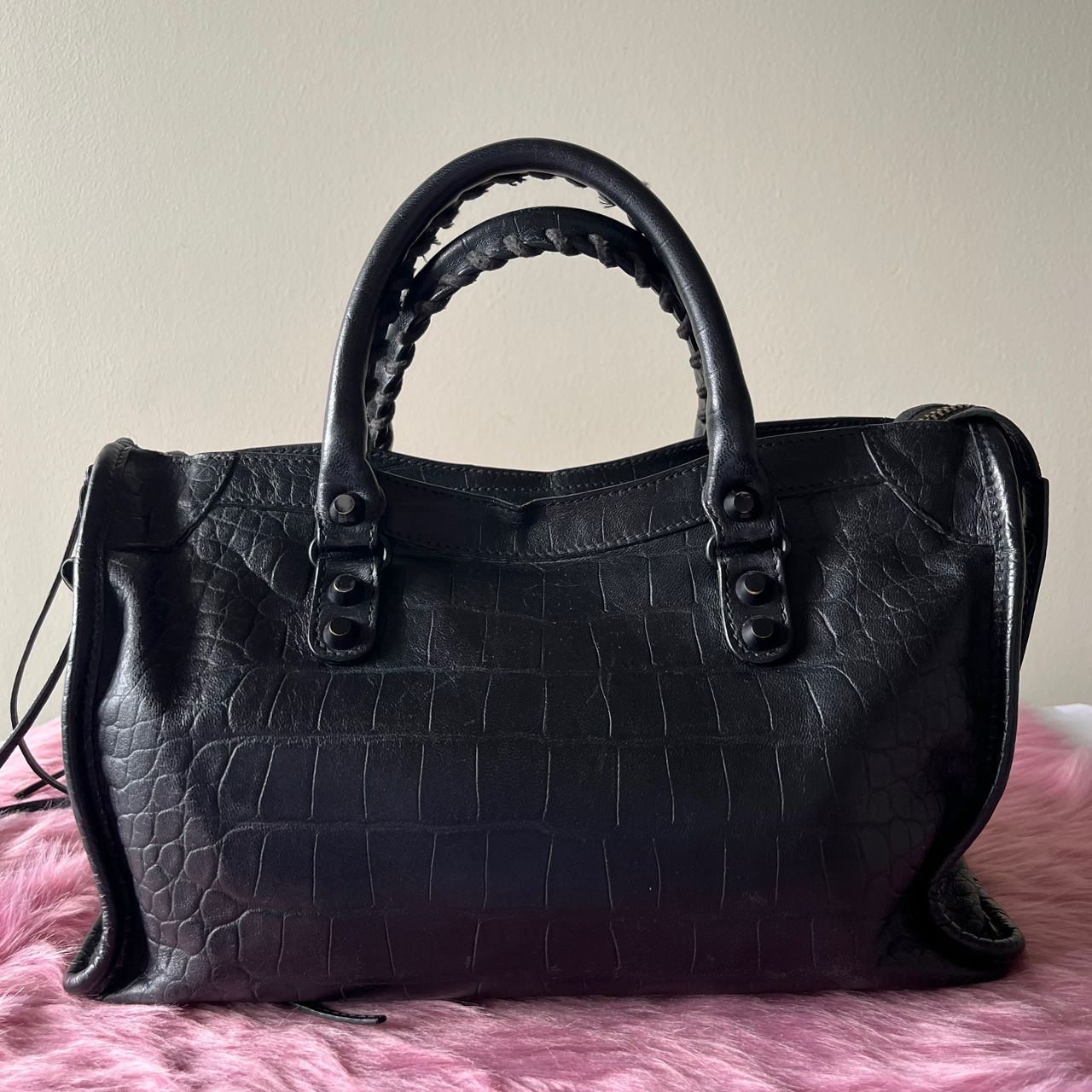 Balenciaga City Croc Matte Medium Black – 9.4"H x 15"L x 5.5"W