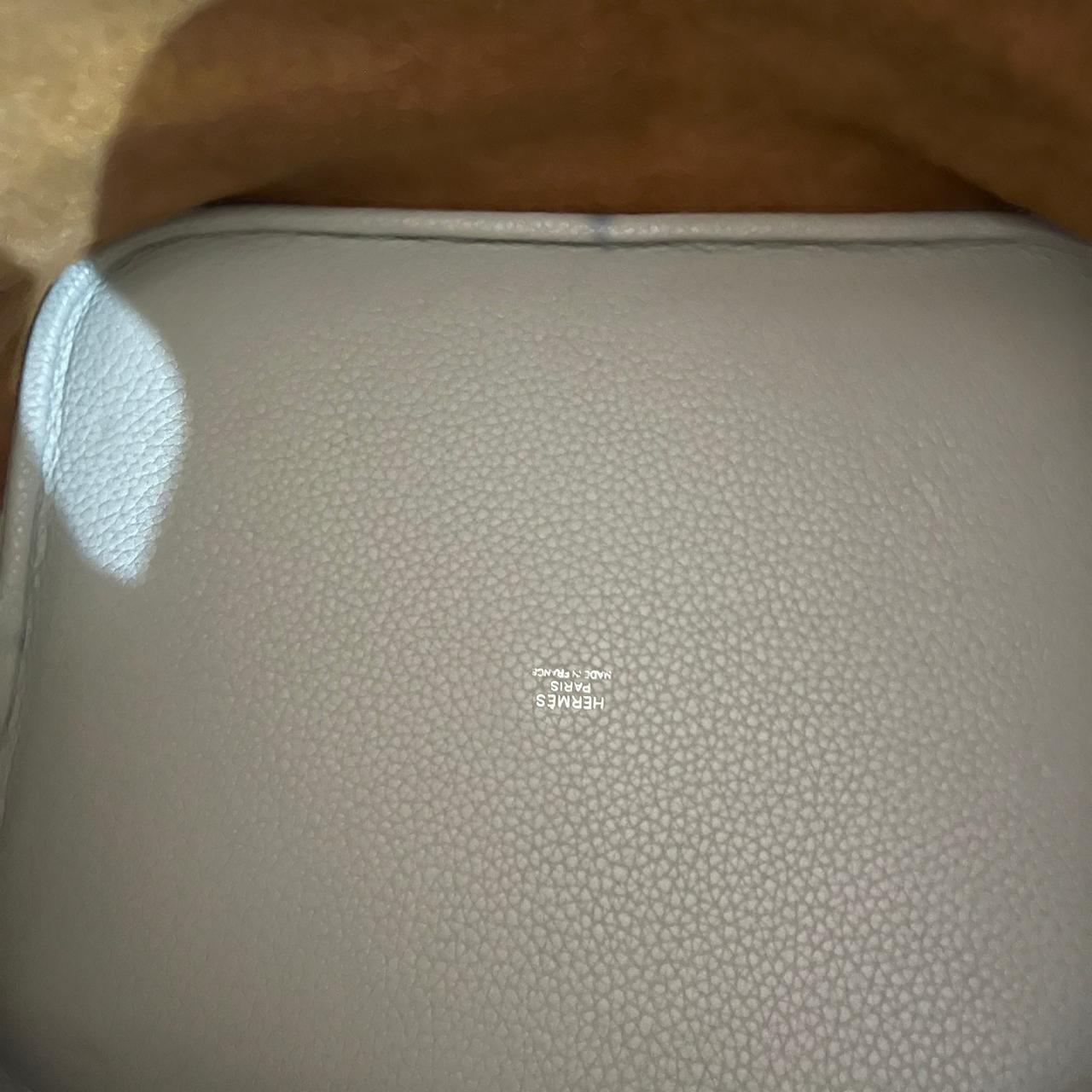 Hermès Picotin MM Gray & Brown – 8.5"H x 8.7"L x 6.7"W
