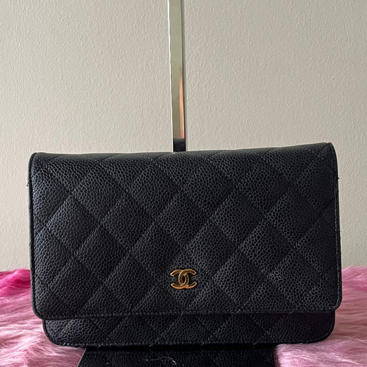 Chanel Wallet on Chain Black – 5"H x 7.5"L x 1.5"W